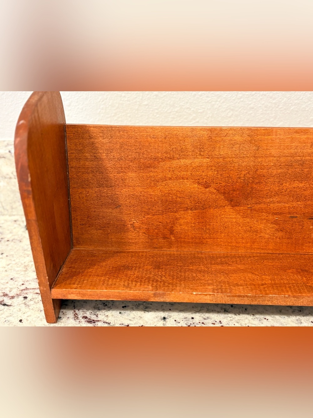 Solid Wood Book Display Shelf / Wall Shelf – Rustic Traditional - Picture 5 of 9